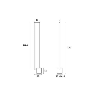 Modric LED Floor Lamp in Black/Gold or Grey