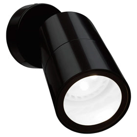 Brilliant Black Seaford LED Exterior Wall Light
