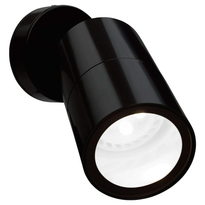 Brilliant Black Seaford LED Exterior Wall Light