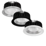 210mm LED Downlight 38w Stainless Steel, Black, White CCT CRI 90+ HCP-81XX2138 Havit Commercial