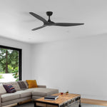 Brilliant 60" Black Fantastic 3-Blade DC Ceiling Fan
