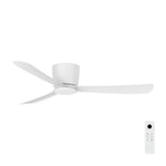 Brilliant 52" White Costa 3-Blade Low Profile DC Ceiling Fan