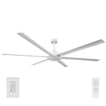 Brilliant 84" White Colossus II 6-Blade DC Ceiling Fan