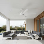 Brilliant 120" White Colossus II 6-Blade DC Ceiling Fan