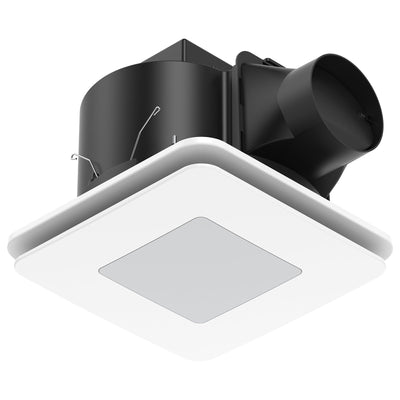 Brilliant White Sarico Promax Square 270mm AC Exhaust Fan with LED Light