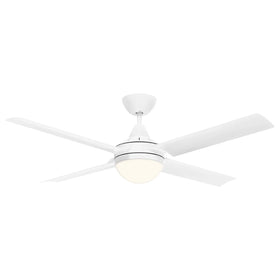 Brilliant 48” DC Lite White Cairns Ceiling Fan with Light