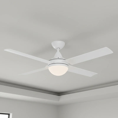 Brilliant 48” DC Lite White Cairns Ceiling Fan with Light