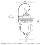 Mamo Outdoor Wall Light Large in Black or White