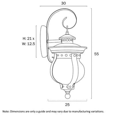Mamo Outdoor Wall Light Large in Black or White