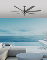 Extra Large 80" Tourbillion Pro DC Ceiling Fan in the room