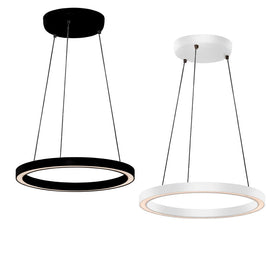25w Circa LED Pendant Light 500mm in Black or White Havit Commercial - HCP-64212X, HCP-64312X