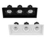 280mm x 100mm LED Downlight 3x13w Black, White CCT CRI 90+ HCP-81X51213 Havit Commercial