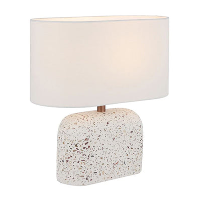 Reano Table Lamp Grey, White Terrazzo