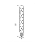 E27 T30 8W LED Tubular X Filament Globe Clear Dimmable
