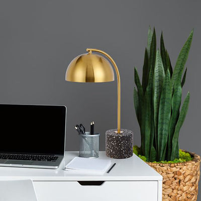 ortez Floor Lamp in Black/Antique Gold or White/Antique