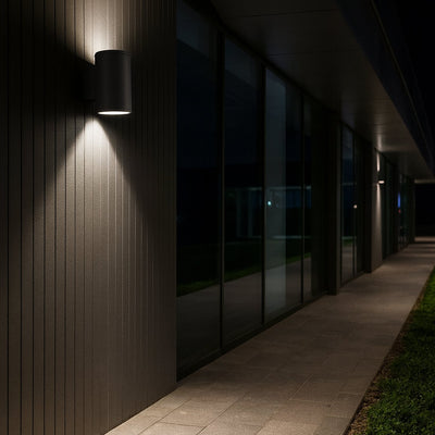 2x 12w Outdoor Up & Down LED Wall Light in Black or White Havit Commercial -  HCP-21X244