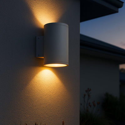 2x 15w Outdoor Up & Down LED Wall Light in Black or White Havit Commercial -  HCP-21X304