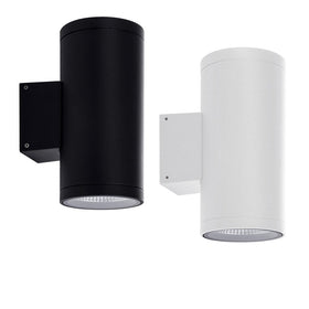 2x 8w Outdoor Up & Down LED Wall Light in Black or White Havit Commercial -  HCP-21X164