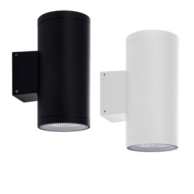 2x 8w Outdoor Up & Down LED Wall Light in Black or White Havit Commercial -  HCP-21X164
