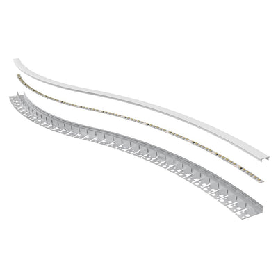 36mm x 11mm Bendable Gyprock Aluminium Profile in Silver Havit Commercial - HCP-4913611-BEND