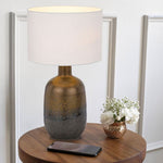 Arthur Ceramic Table Lamp Bronze & Rust