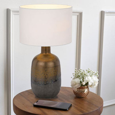 Arthur Ceramic Table Lamp Bronze & Rust