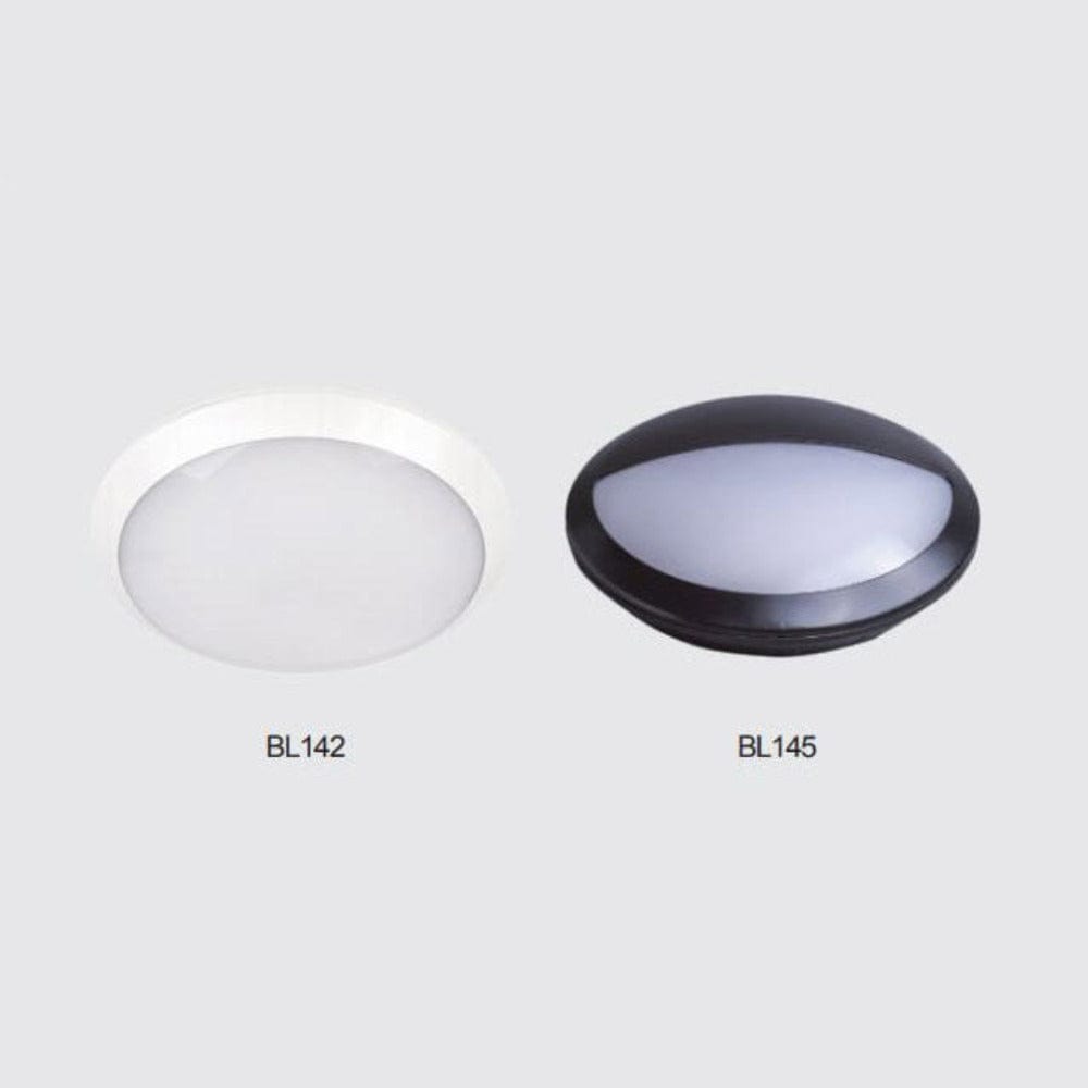 3A-Lighting Bunker Lights White Black Plain LED Bunker Light Polycarbonate 3CCT - BL142 Lights-For-You 0024-BL142