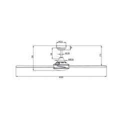 3A-Lighting Ceiling Fans AC Ceiling Fan 52" Lights-For-You 0024-MP1248/WH