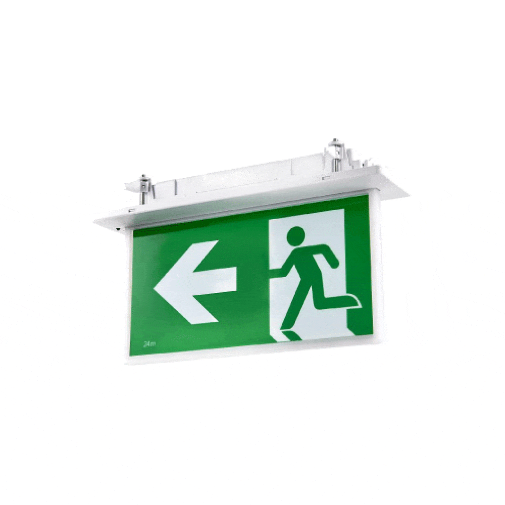 3A-Lighting Emergency Light White Recessed Emergency LED Exit Sign Light W363mm 1W White - SP-2002 WH Lights-For-You 0024-SP-2002 WH