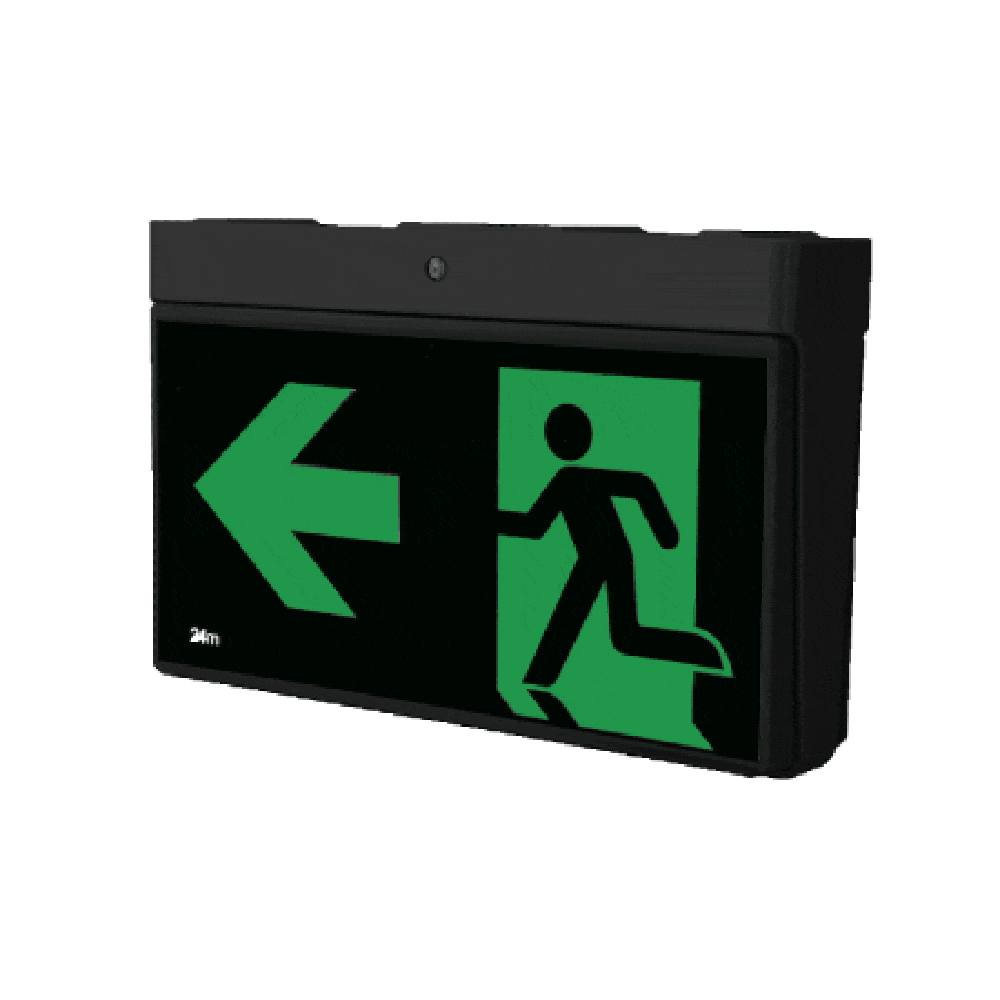 3A-Lighting Emergency Lights Surface Emergency LED Exit Sign Light W316mm Lights-For-You 0024-SP-2001 BK