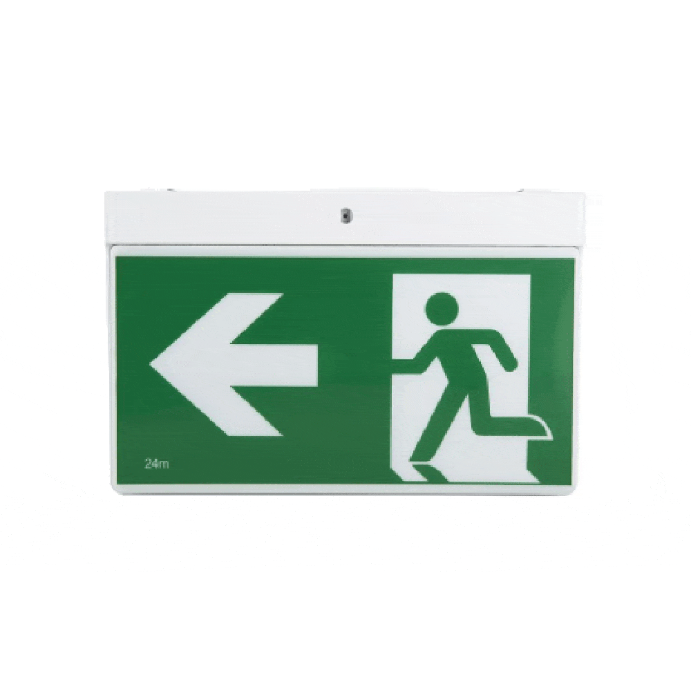 3A-Lighting Emergency Lights Surface Emergency LED Exit Sign Light W316mm Lights-For-You 0024-SP-2001 WH