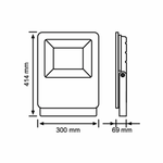 3A-Lighting Flood Lights LED Floodlight 200W Black Aluminium Lights-For-You 0024-FL-LG198-200W
