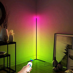 LED Floor Lamp Remote Control Black RGB