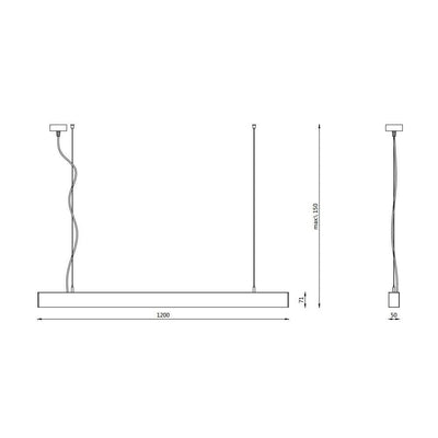 3A-Lighting Indoor Pendants LED Pendant light L1200mm 3CCT Lights-For-You 0024-SP1205M WH