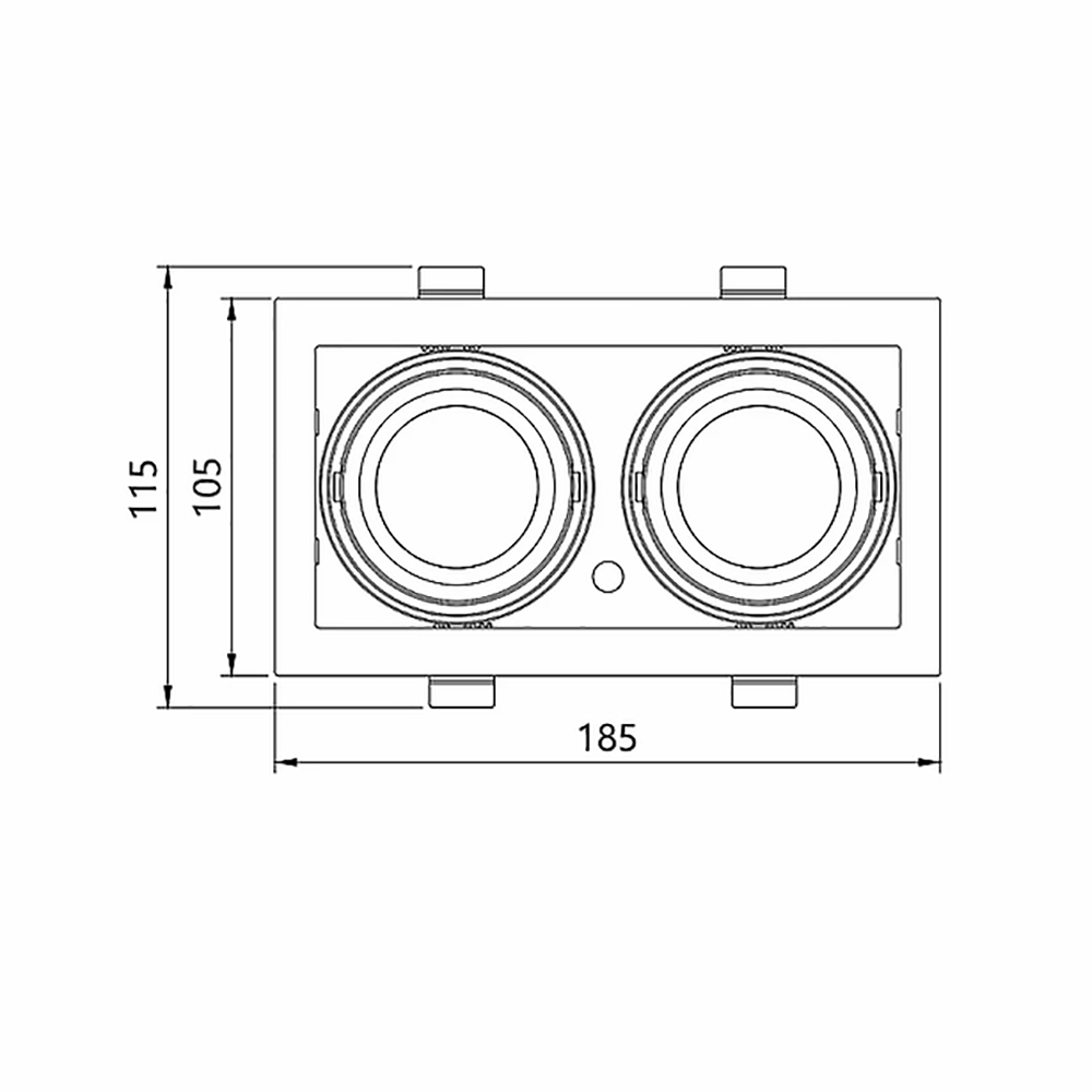 3A-Lighting LED Downlights Recessed 2 LED Downlight W185mm Lights-For-You LUX-DD1018M-C20W