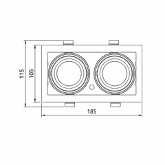 3A-Lighting LED Downlights Recessed 2 LED Downlight W185mm Lights-For-You LUX-DD1018M-C20W