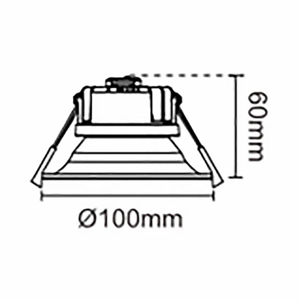 3A-Lighting LED Downlights Recessed LED Downlight Black 10W Lights-For-You DL9412/BK/TC