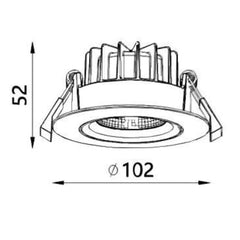 3A-Lighting LED Downlights Recessed LED Downlight W102mm Black Lights-For-You DL9416/BK/TC