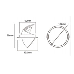 3A-Lighting LED Downlights Recessed LED Downlight W102mm Lights-For-You DL05-03-10W/BK