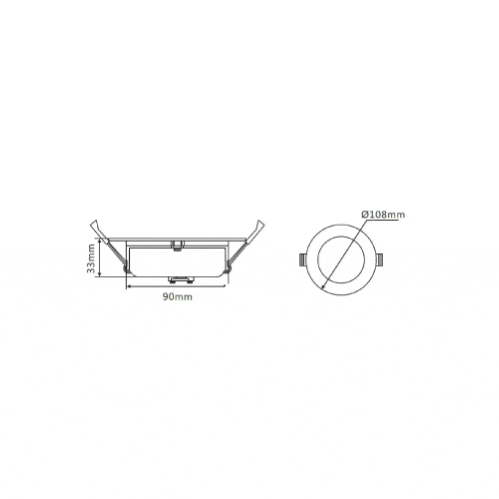 3A-Lighting LED Downlights Recessed LED Downlight W108mm Gold Lights-For-You DL1262/GD/TC