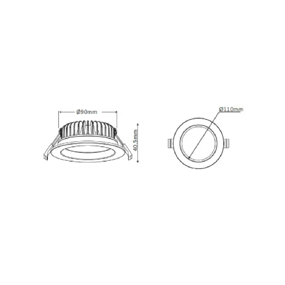 3A-Lighting LED Downlights Recessed LED Downlight W110mm Lights-For-You DL1755/TC