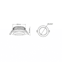 3A-Lighting LED Downlights Recessed LED Downlight W110mm Lights-For-You DL1755/TC