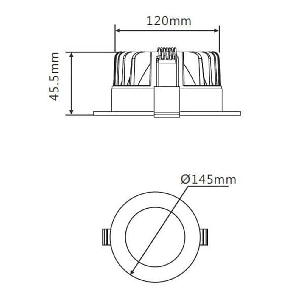 3A-Lighting LED Downlights Recessed LED Downlight W145mm Lights-For-You DL2018/TC