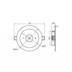 3A-Lighting LED Downlights Round Recessed Emergency LED Downlight Black Lights-For-You 0024-SP-3001 BK