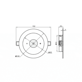 3A-Lighting LED Downlights Round Recessed Emergency LED Downlight White Lights-For-You 0024-SP-3001 WH