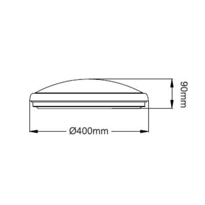 3A-Lighting LED Oyster Light LED Oyster Light 30W White Aluminium 3 CCT Lights-For-You 0024-AC1020/30W/WH/TC