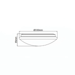 3A-Lighting LED Oyster Light Round LED Oyster Light W330mm 18W White Aluminium Lights-For-You 0024-AC1011-LED-18W