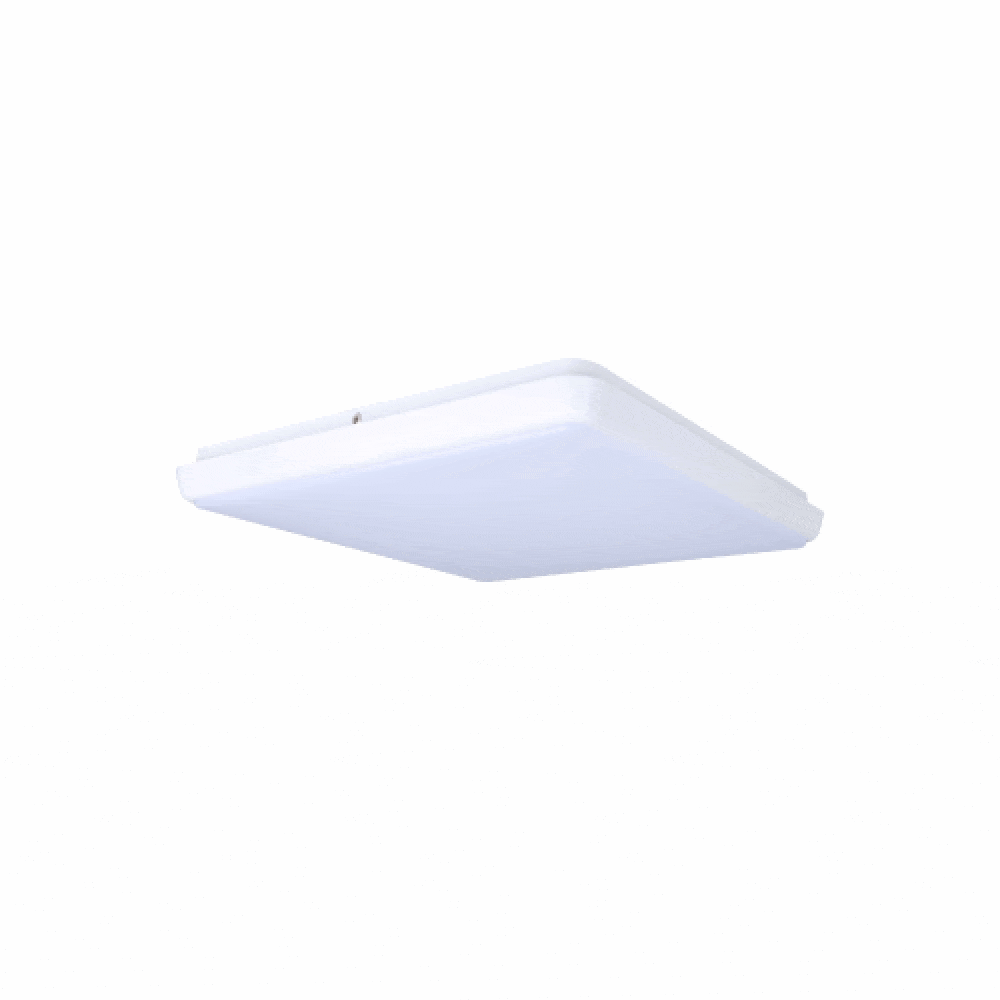 Square LED Oyster Light 30W White Aluminium 3CCT - AC9002/PRE/30W/TC