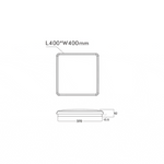 3A-Lighting LED Oyster Light Square LED Oyster Light 30W White Aluminium 3CCT Lights-For-You 0024-AC9002/PRE/30W/TC