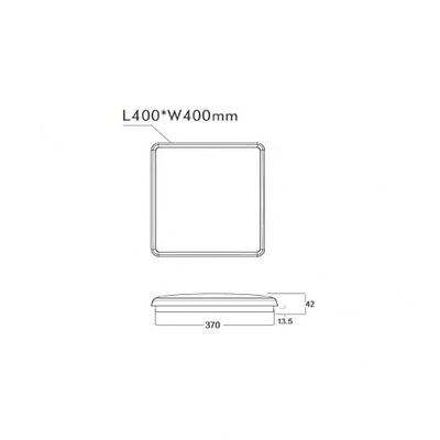 3A-Lighting LED Oyster Light Square LED Oyster Light 30W White Aluminium 3CCT Lights-For-You 0024-AC9002/PRE/30W/TC